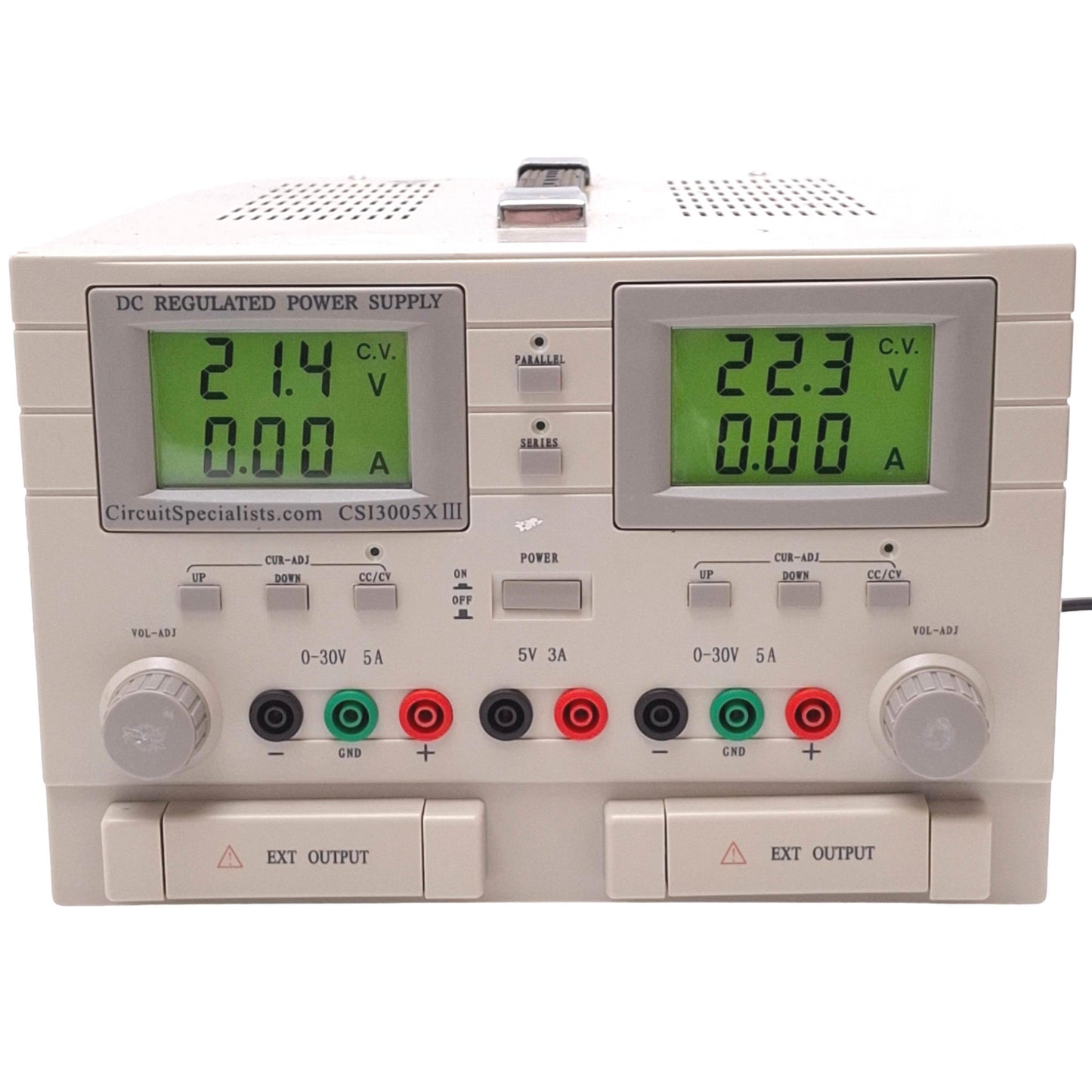 Used Circuit Specialists CSI3005XIII Triple-Output DC Regulated Power Supply 0-30V 5A