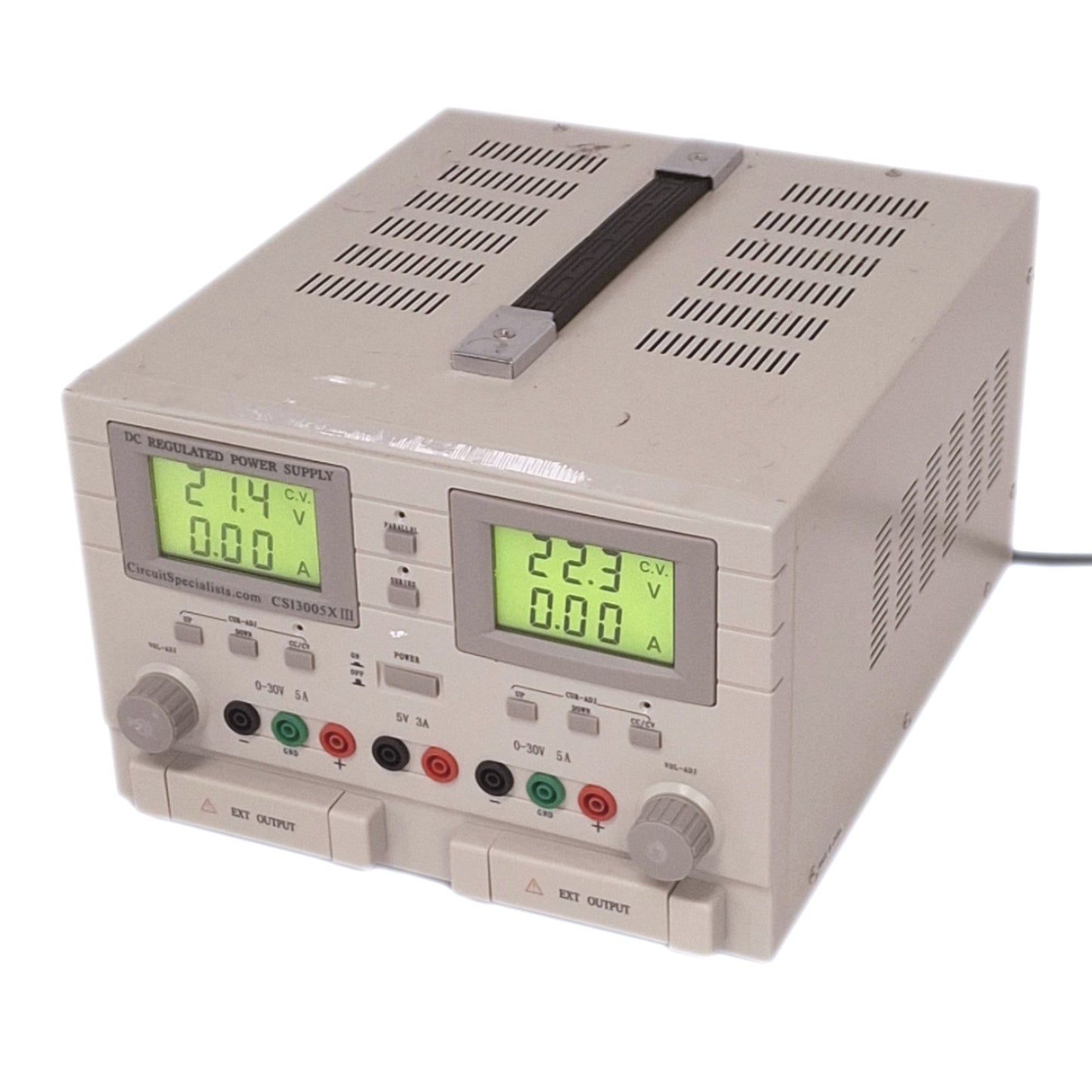 Used Circuit Specialists CSI3005XIII Triple-Output DC Regulated Power Supply 0-30V 5A
