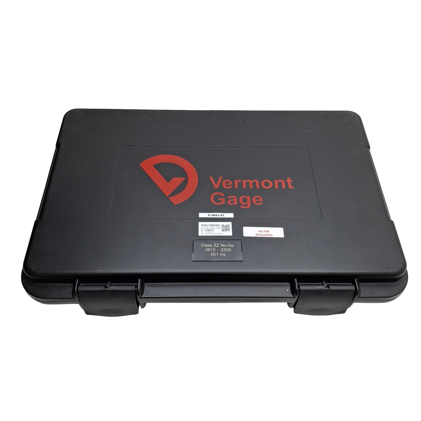 Used Vermont Gauge 901200400 ZZ NoGo Pin Gauge Set .0610-.2500in Black, *No 0.100in*