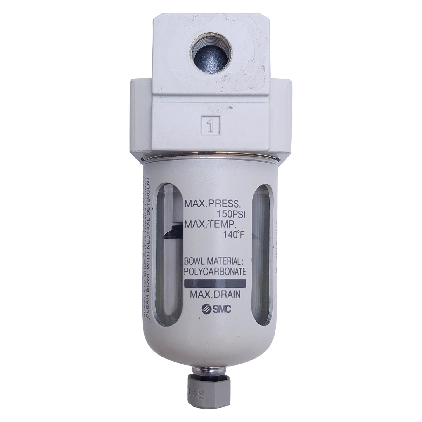Used Lot of 2 SMC AF20-N01-CZ-A Pneumatic Filter, 1/8in NPT, 150psi Max, 5µm