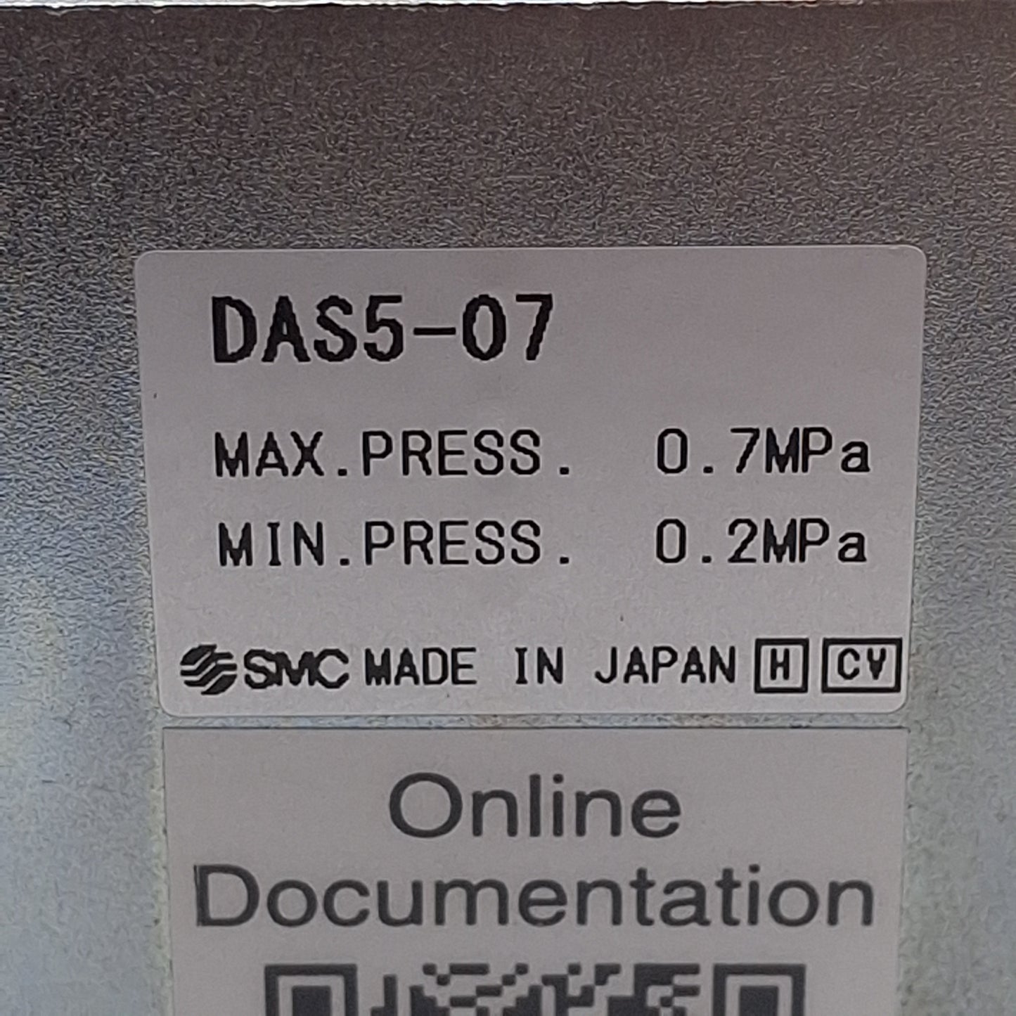 New SMC DAS5-07 Deceleration Controller, ø1/4in Tube, 0.7MPa Max, 0.2MPa Min