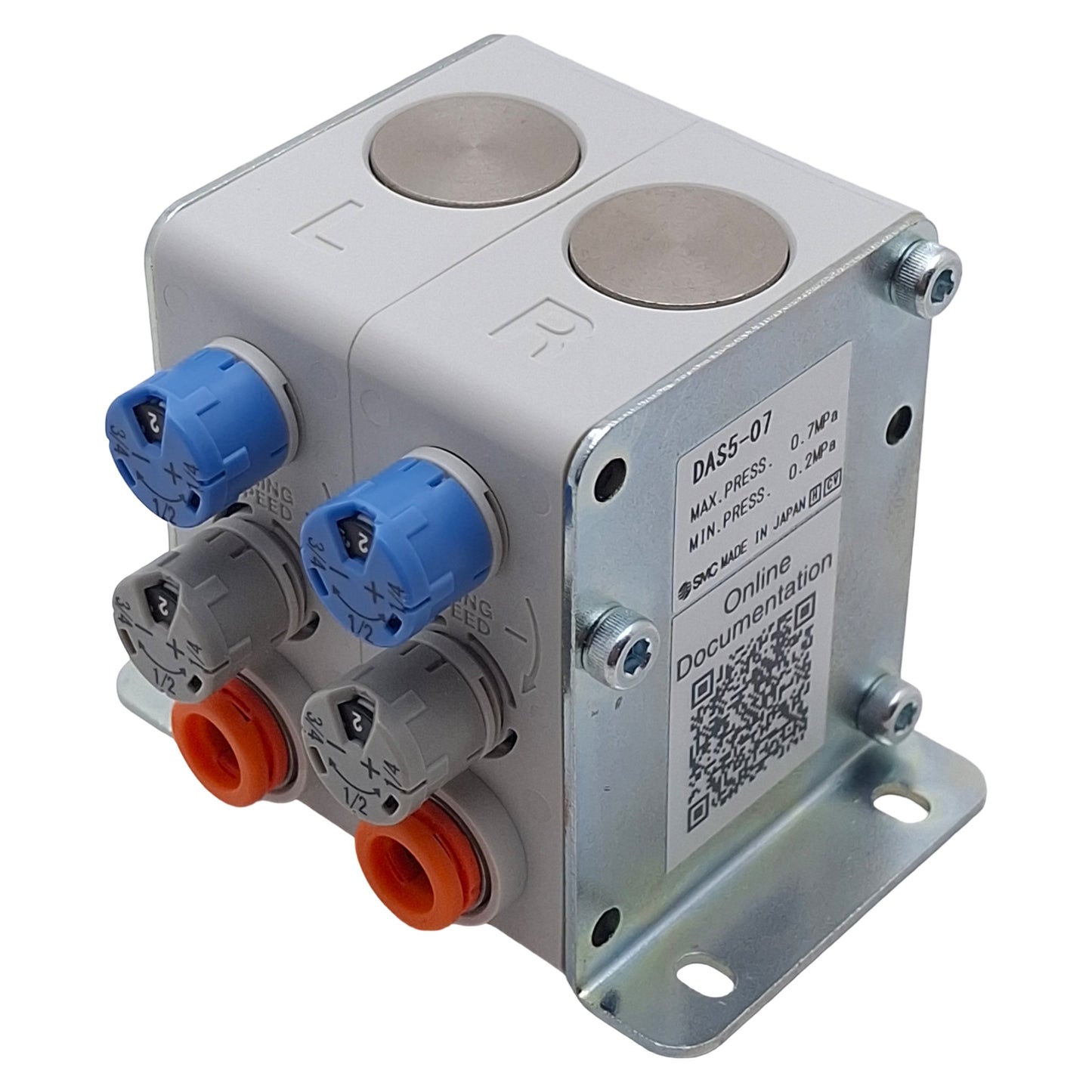 New SMC DAS5-07 Deceleration Controller, ø1/4in Tube, 0.7MPa Max, 0.2MPa Min