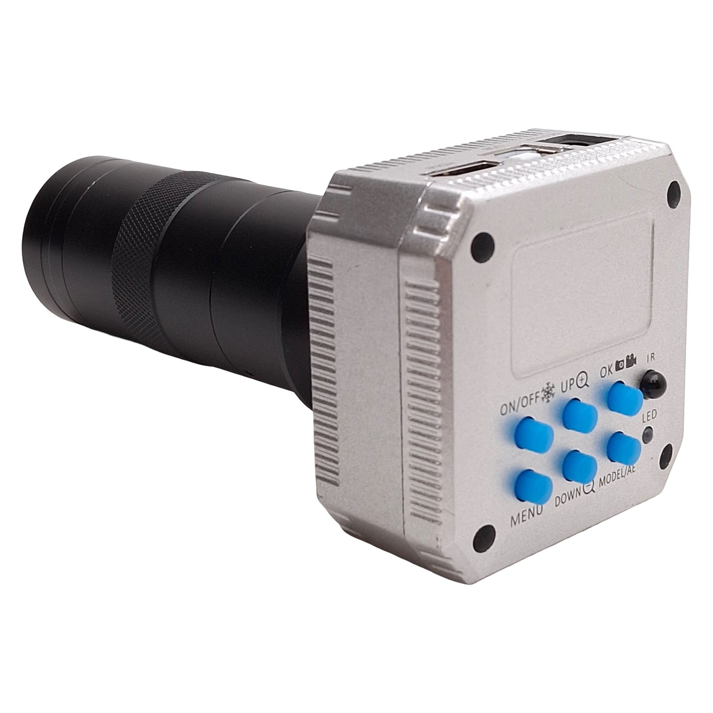 Used RADHAX Digital Microscope Camera w/ 100X Lens, 30MP, 1080P, HDMI, USB-B, 5-12VDC