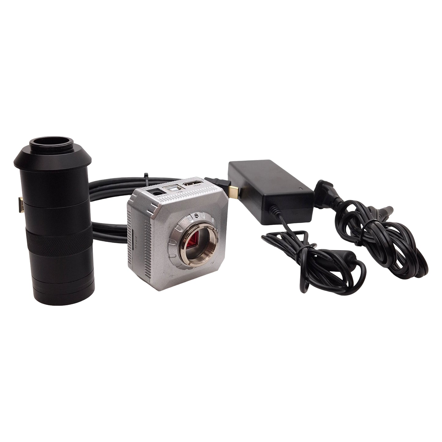 Used RADHAX Digital Microscope Camera w/ 100X Lens, 30MP, 1080P, HDMI, USB-B, 5-12VDC