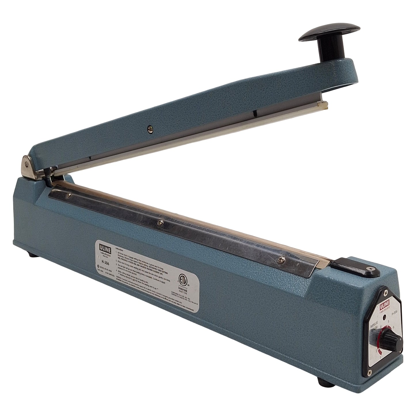 Used ULINE H-306 Tabletop Impulse Sealer, 16in x 1/16in Seal, 8mil, 670W, 120VAC