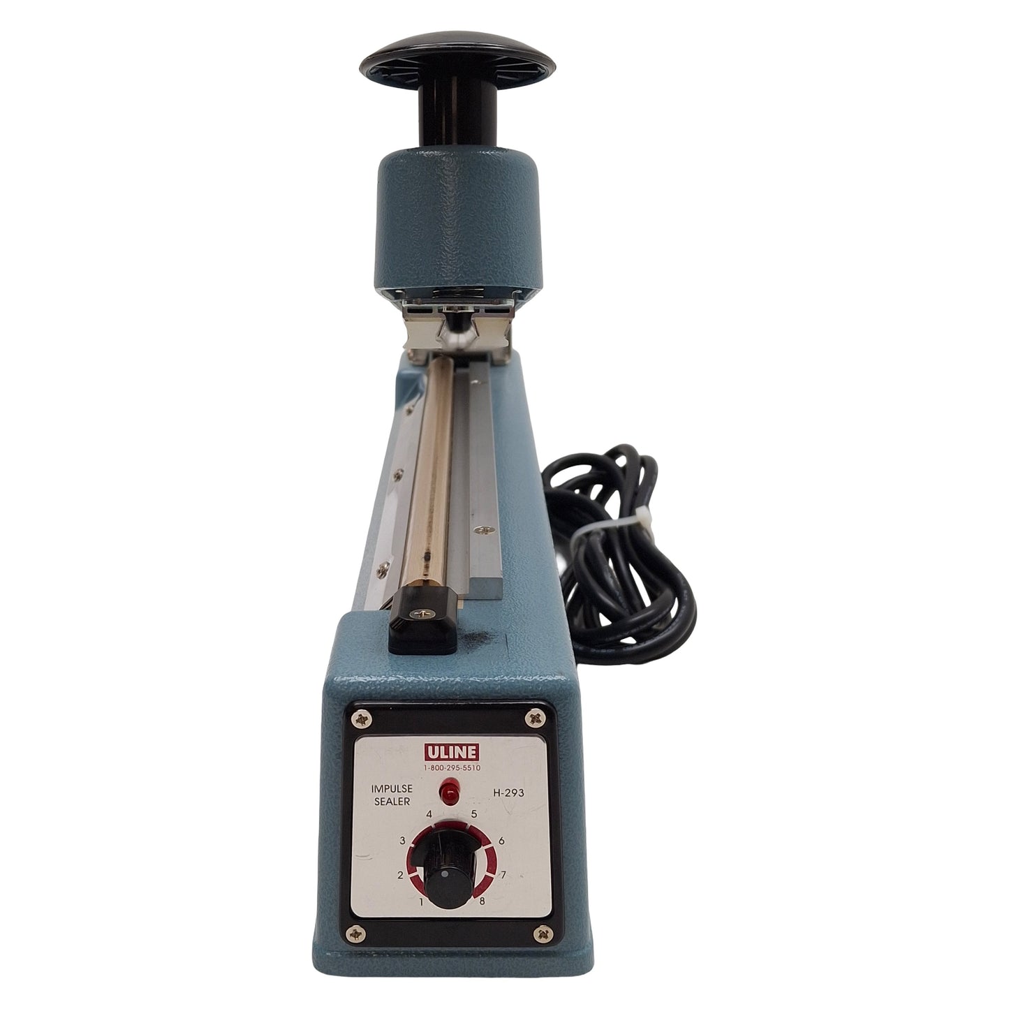 Used ULINE H-293 Tabletop Impulse Sealer w/ Cutter, 12in x 1/16in Seal, 8mil, 120VAC