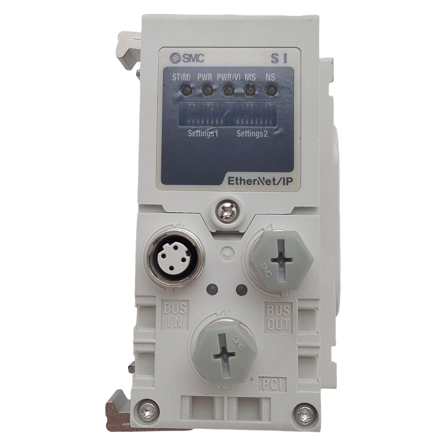 Used SMC EX600-SEN3 Ethernet/IP Fieldbus SI Unit, PNP, 32-Output, 2-Port, M12, 24VDC