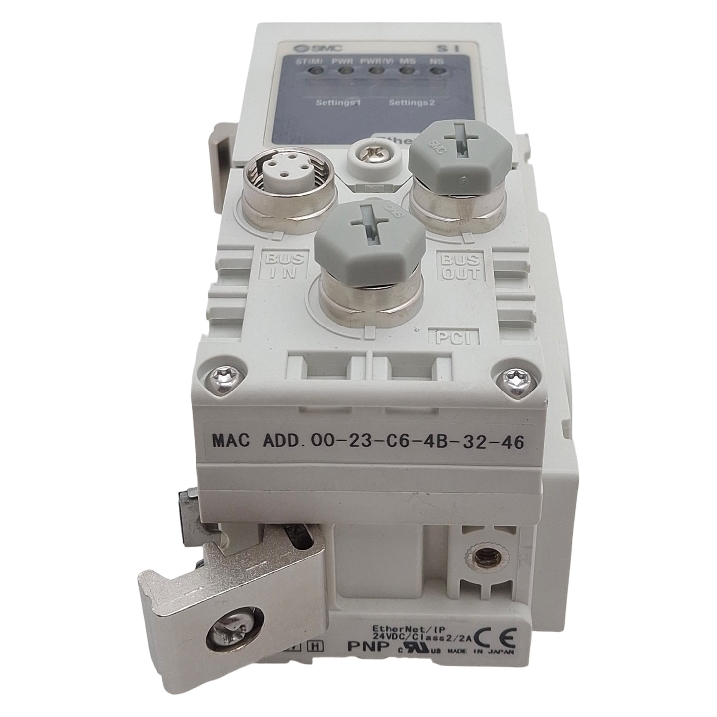 Used SMC EX600-SEN3 Ethernet/IP Fieldbus SI Unit, PNP, 32-Output, 2-Port, M12, 24VDC