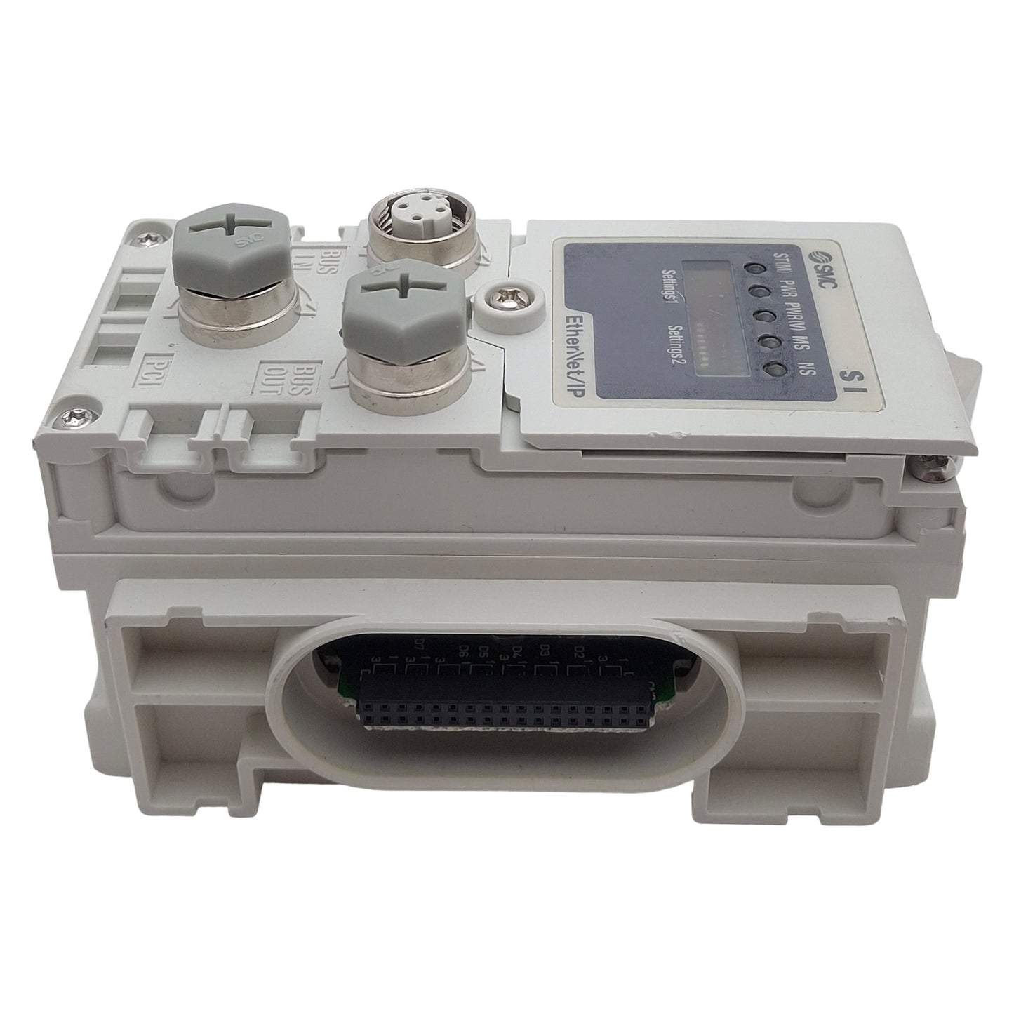 Used SMC EX600-SEN3 Ethernet/IP Fieldbus SI Unit, PNP, 32-Output, 2-Port, M12, 24VDC