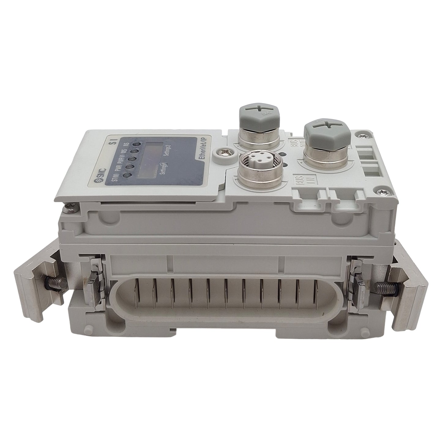 Used SMC EX600-SEN3 Ethernet/IP Fieldbus SI Unit, PNP, 32-Output, 2-Port, M12, 24VDC