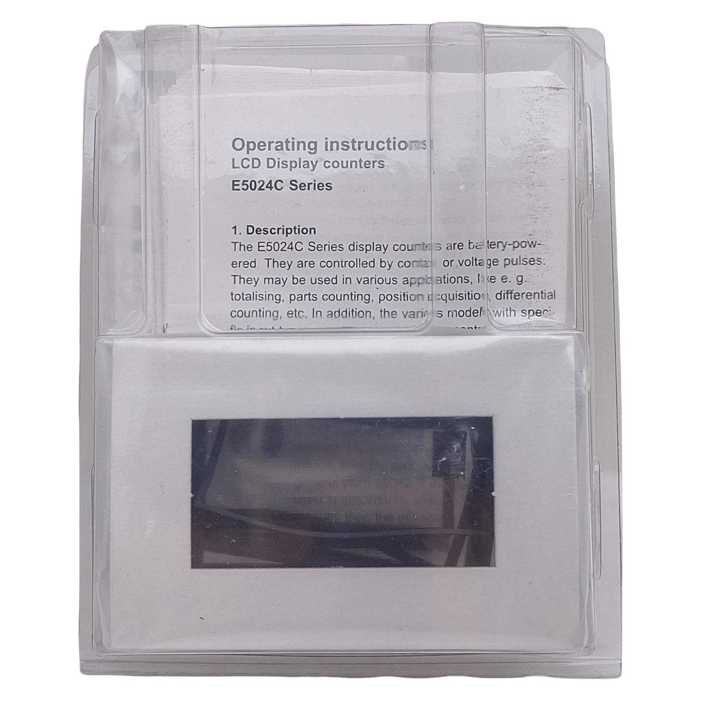 New Eaton E5-024-C0400 LCD Display Counter/Totalizer, PNP/NPN, 8-Digit, 1/32 DIN