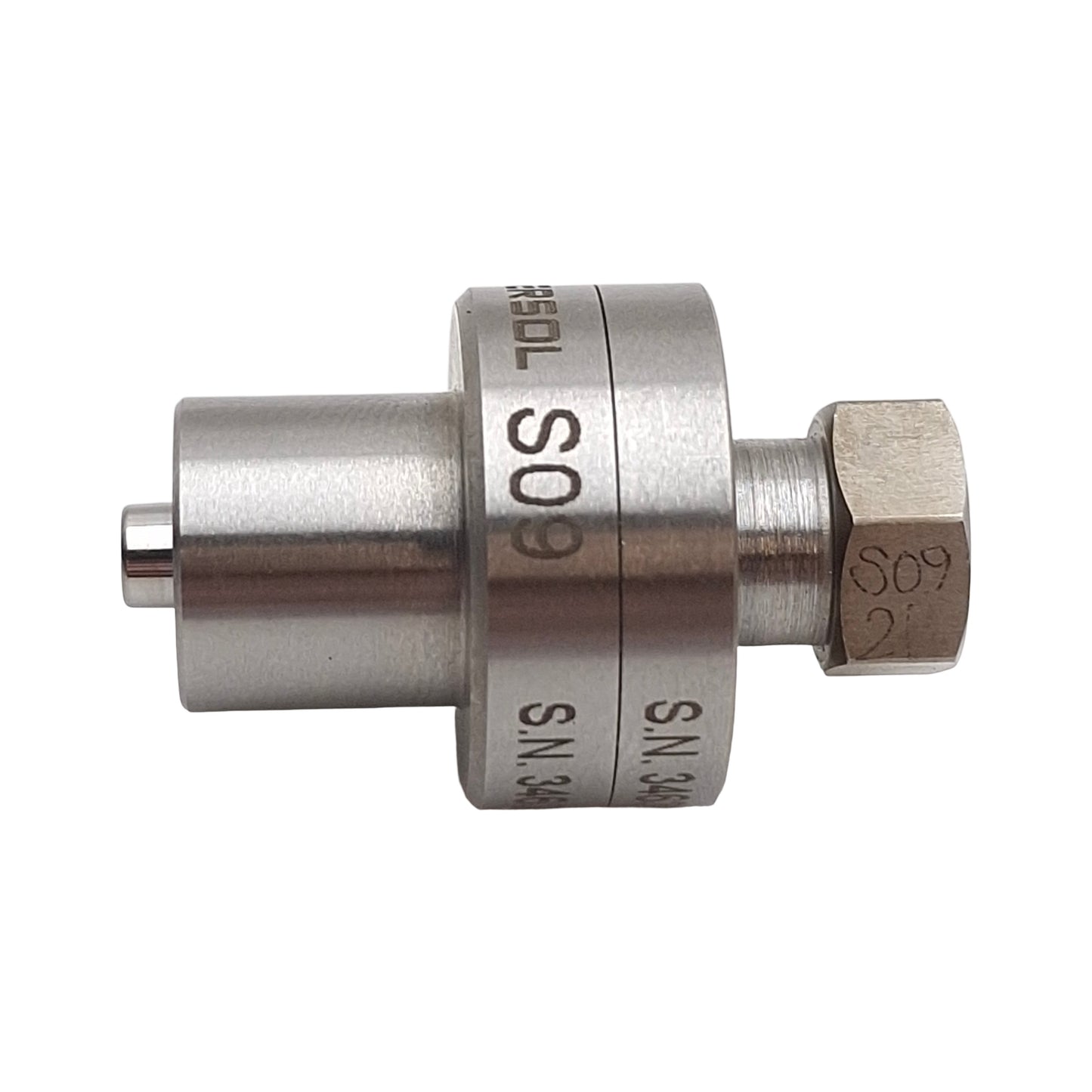 Used Enersol S09 Male Reference Connector, Male Luer Leak Testing Assembly/Screwing