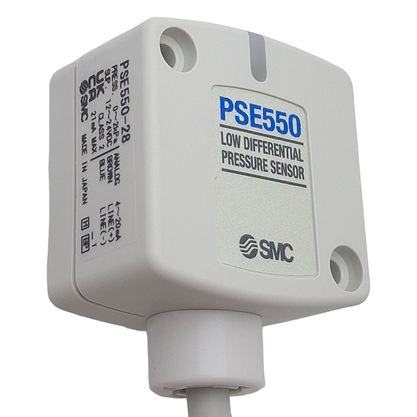 New – Open box SMC PSE550-28 Low Differential Pressure Switch, 0 to 2kPa, 12-24VDC, ø4.8mm