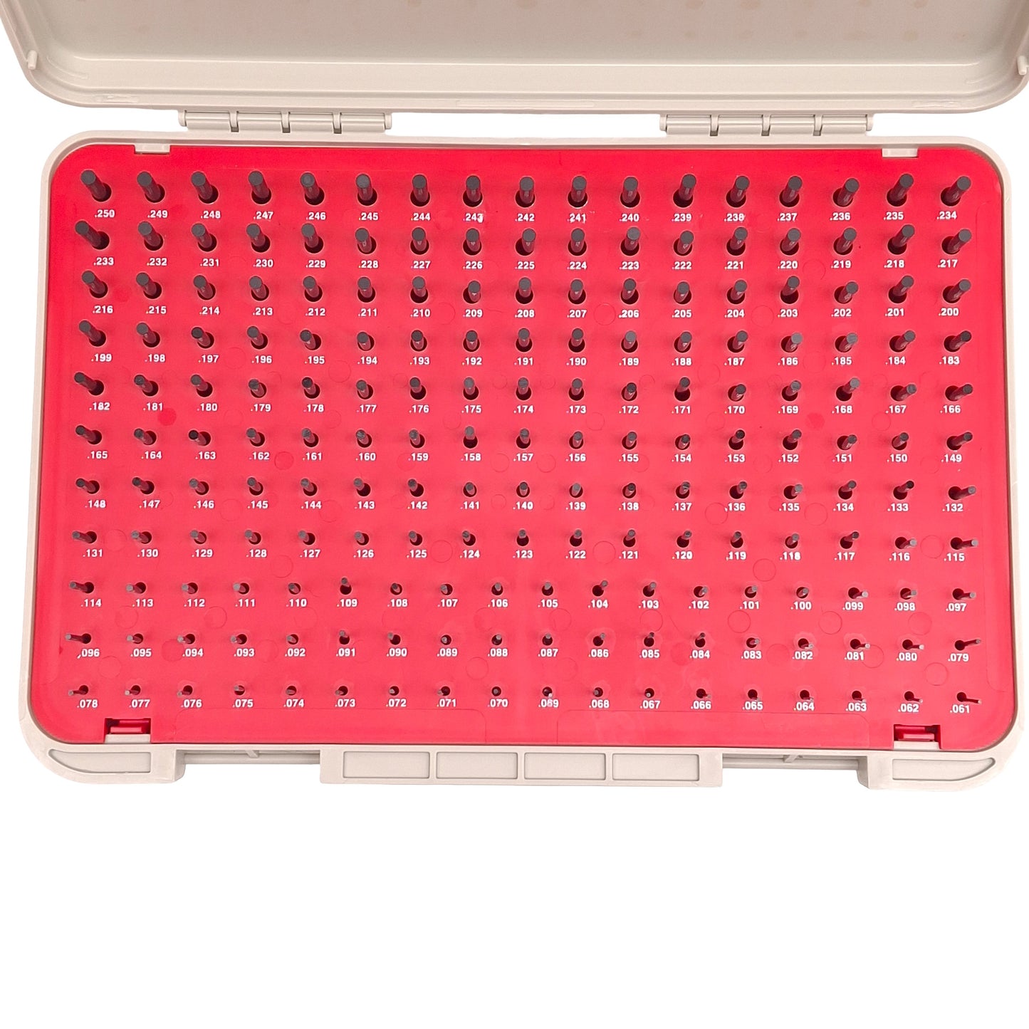 Used Vermont Gage 901100400 Black Oxide-Coated Pin Gauge Set, 0.0610in to 0.25in