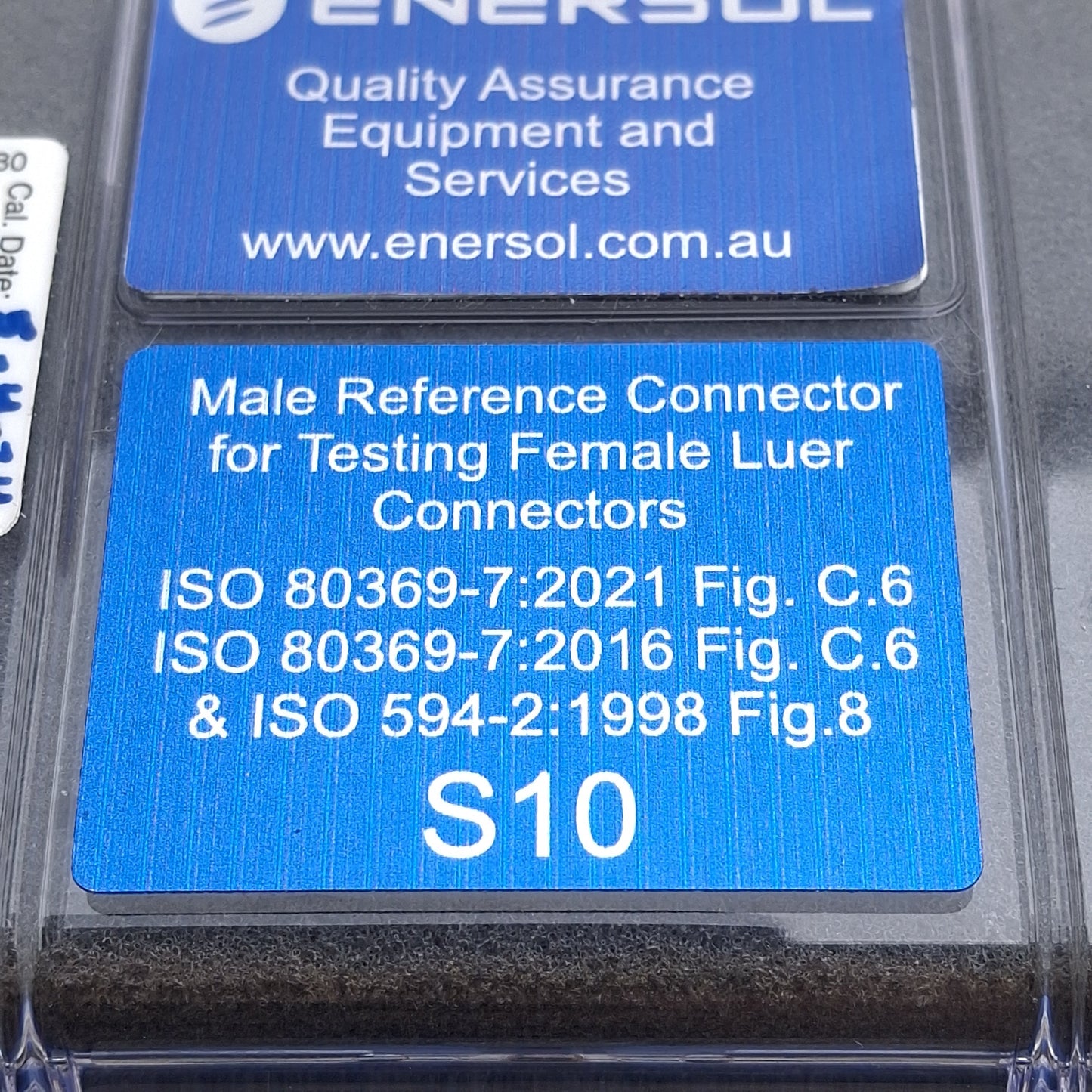Used Enersol S10 Male Reference Connector, Female Luer Leak Testing Assembly/Screwing