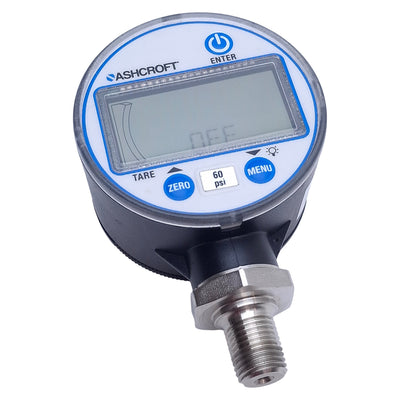 Used Ashcroft DG2531L0NAM02L60#-XCYLM Digital Pressure Gauge, 0-60psi Range, 1/4 NPT