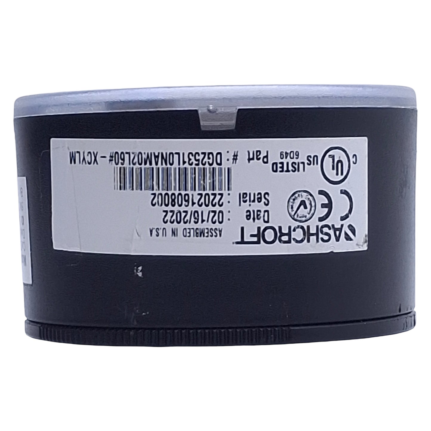 Used Ashcroft DG2531L0NAM02L60#-XCYLM Digital Pressure Gauge, 0-60psi Range, 1/4 NPT