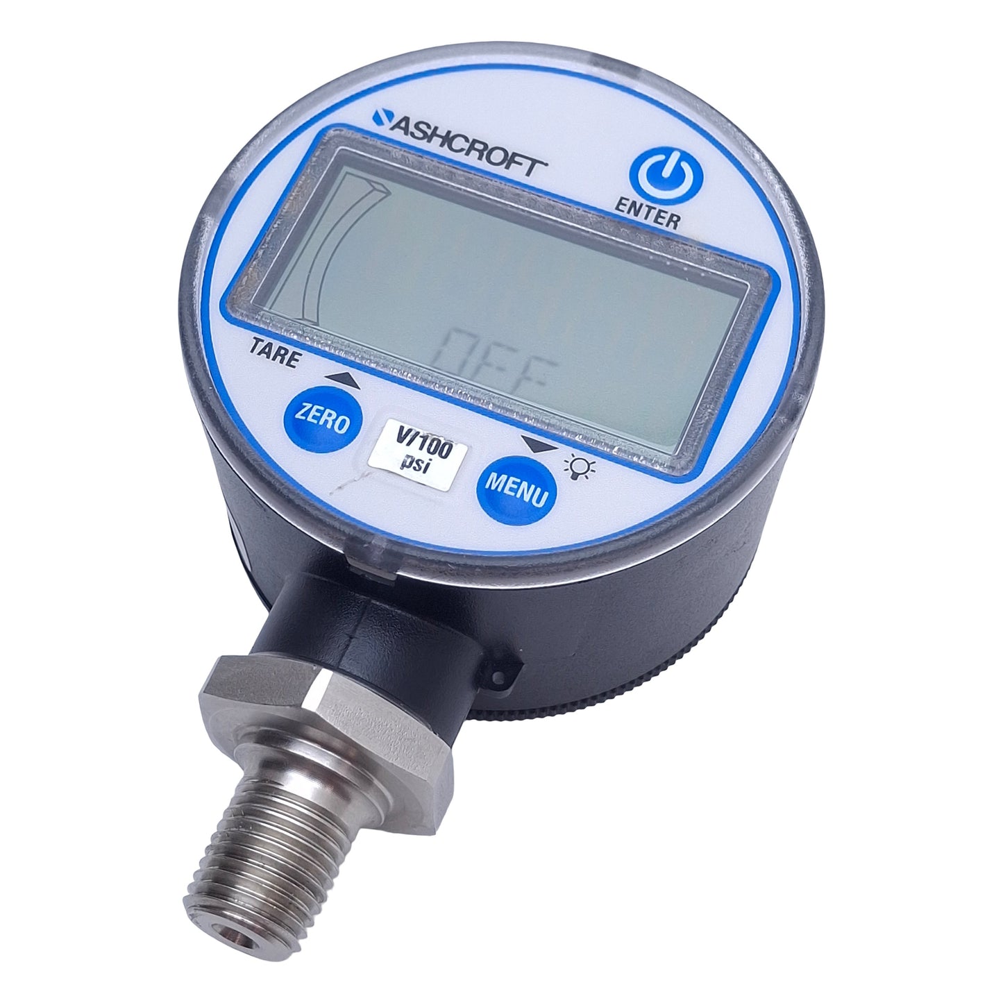 Used Ashcroft DG2531L0NAM02L100#&V Digital Pressure Gauge, 0-100psi Range, 1/4 NPT