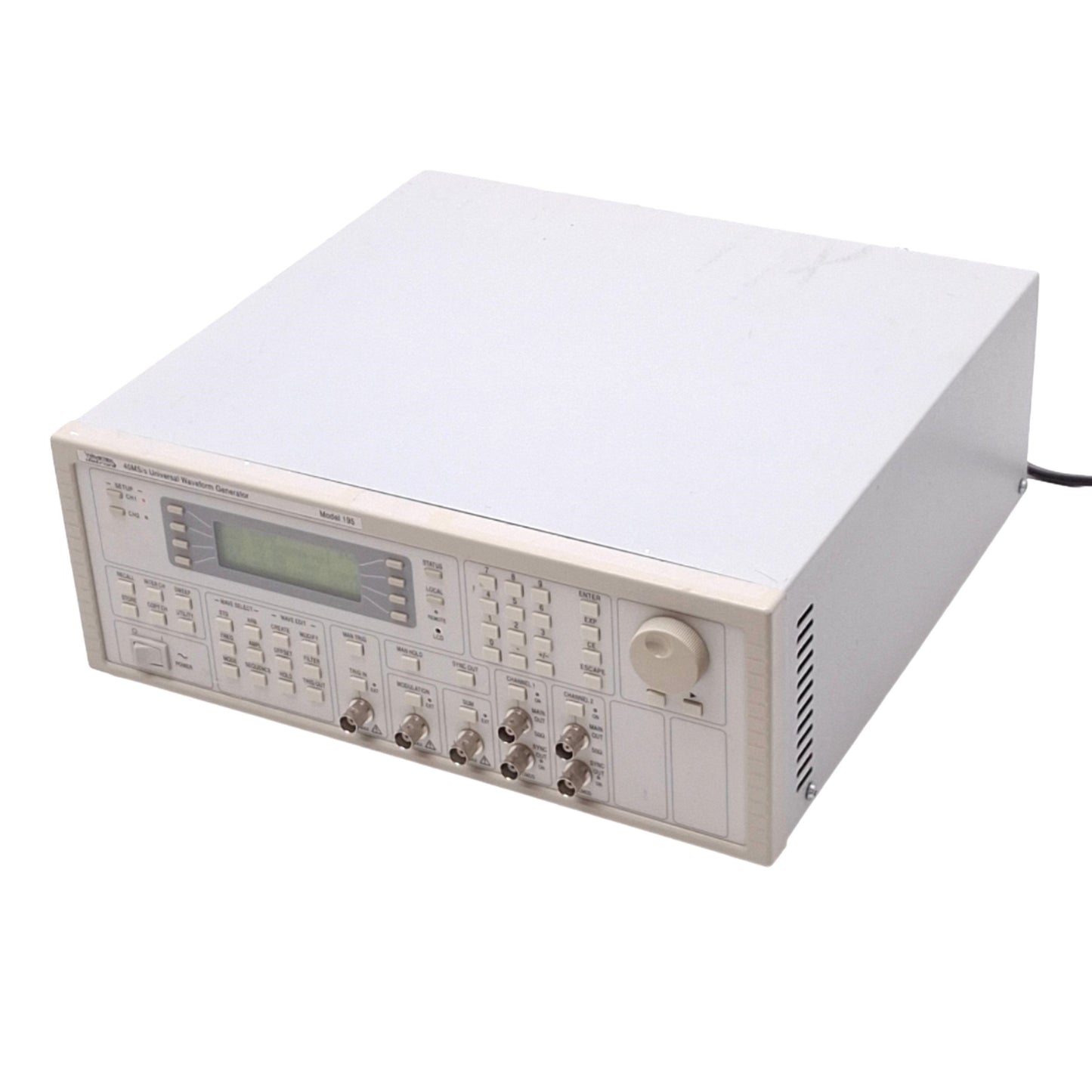 Used Wavetek 195 Universal Waveform Generator, 16MHz, 40MS/s, 100-240VAC, GPIB/RS232