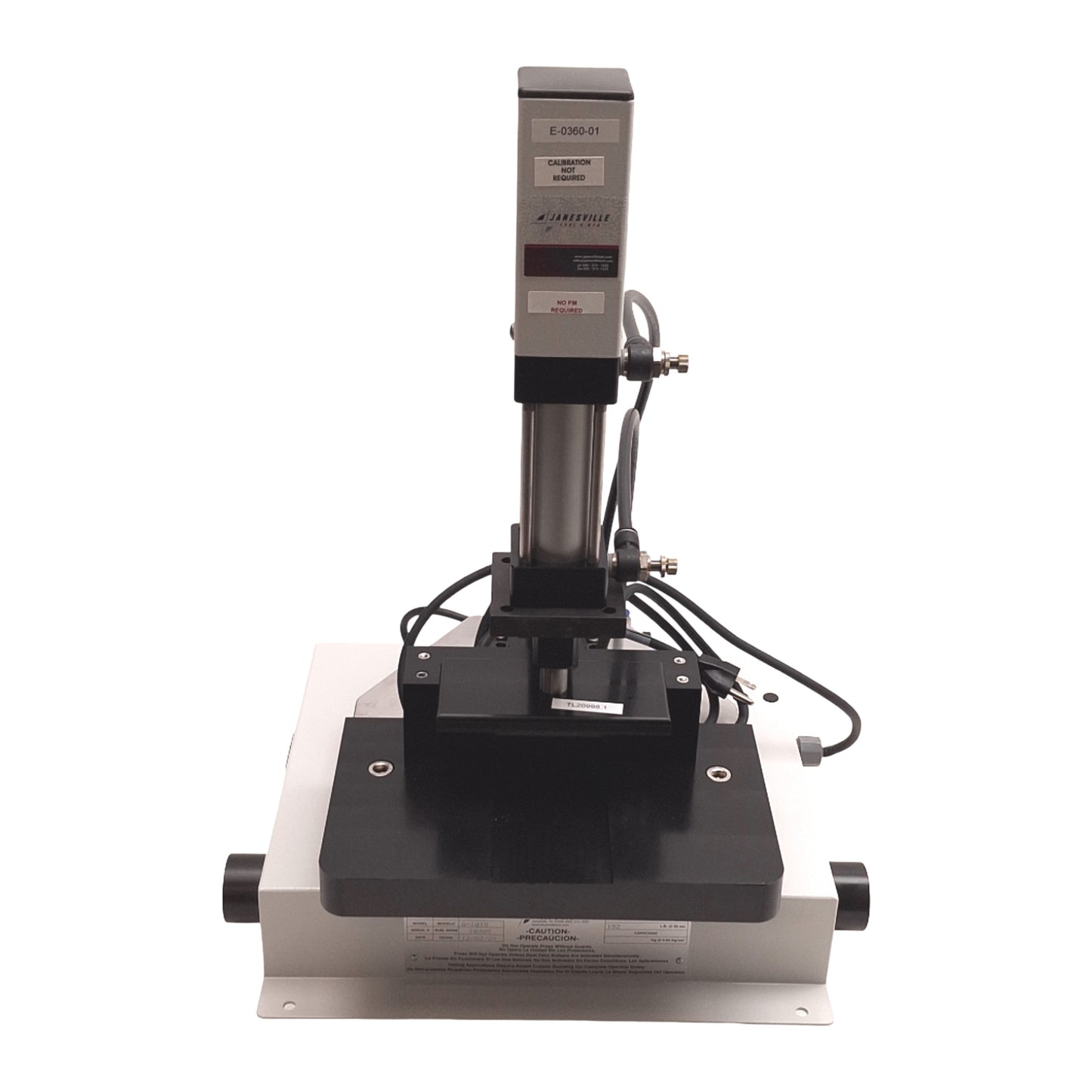 New – Open box Janesville A-1019 Precision Pneumatic Press, 3in Stroke, 152lb Cap, *See Desc*