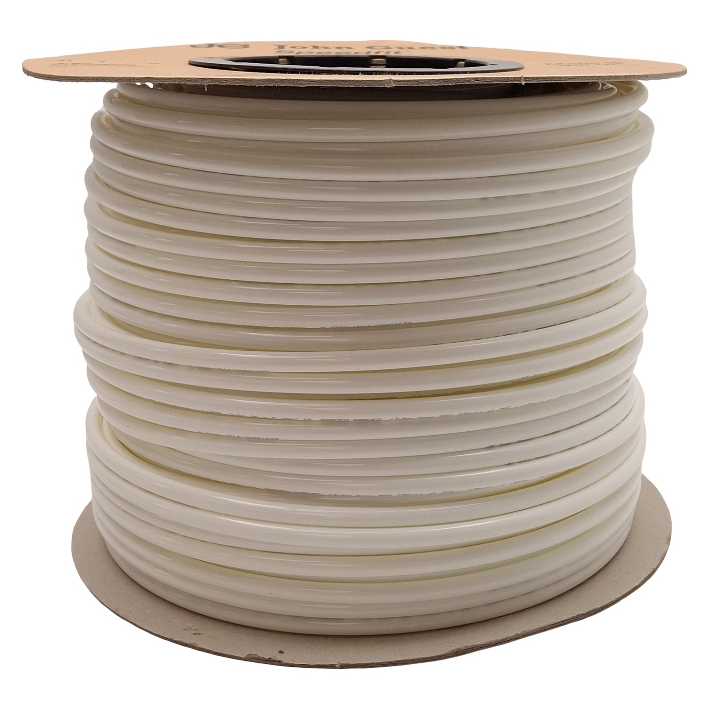 Used John Guest White LLDPE Tubing, ø3/8in OD x ø0.250in ID, 230psi @ 70°F, 450ft