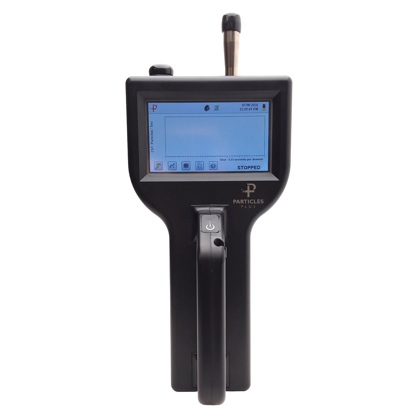 Used Particles Plus 8303 Handheld Particle Counter, 3-Channel 0.3-25µm @ 0.1cfm 15VDC