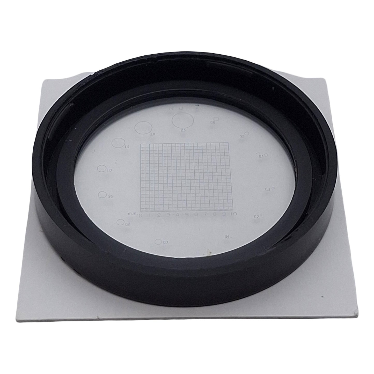 Used Mitutoyo 183-108 Reticle for Pocket Comparators, 10mm Square Grid, ø30mm