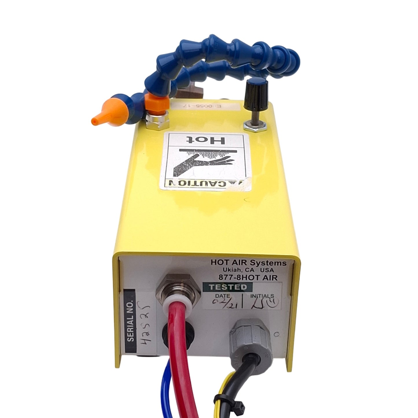 Used Hot Air Systems 185-A Cath Tube Bonding Station w/ HAS3N45 Nozzle 120VAC, 50SCFH