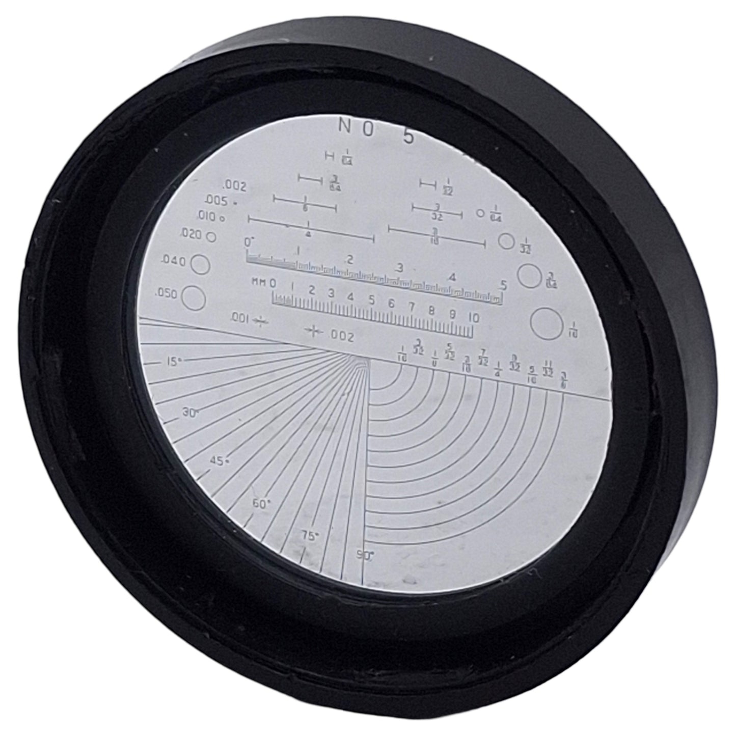 Used Mitutoyo 183-106 Reticle for Pocket Comparators, ø30mm Diameter, Style #5
