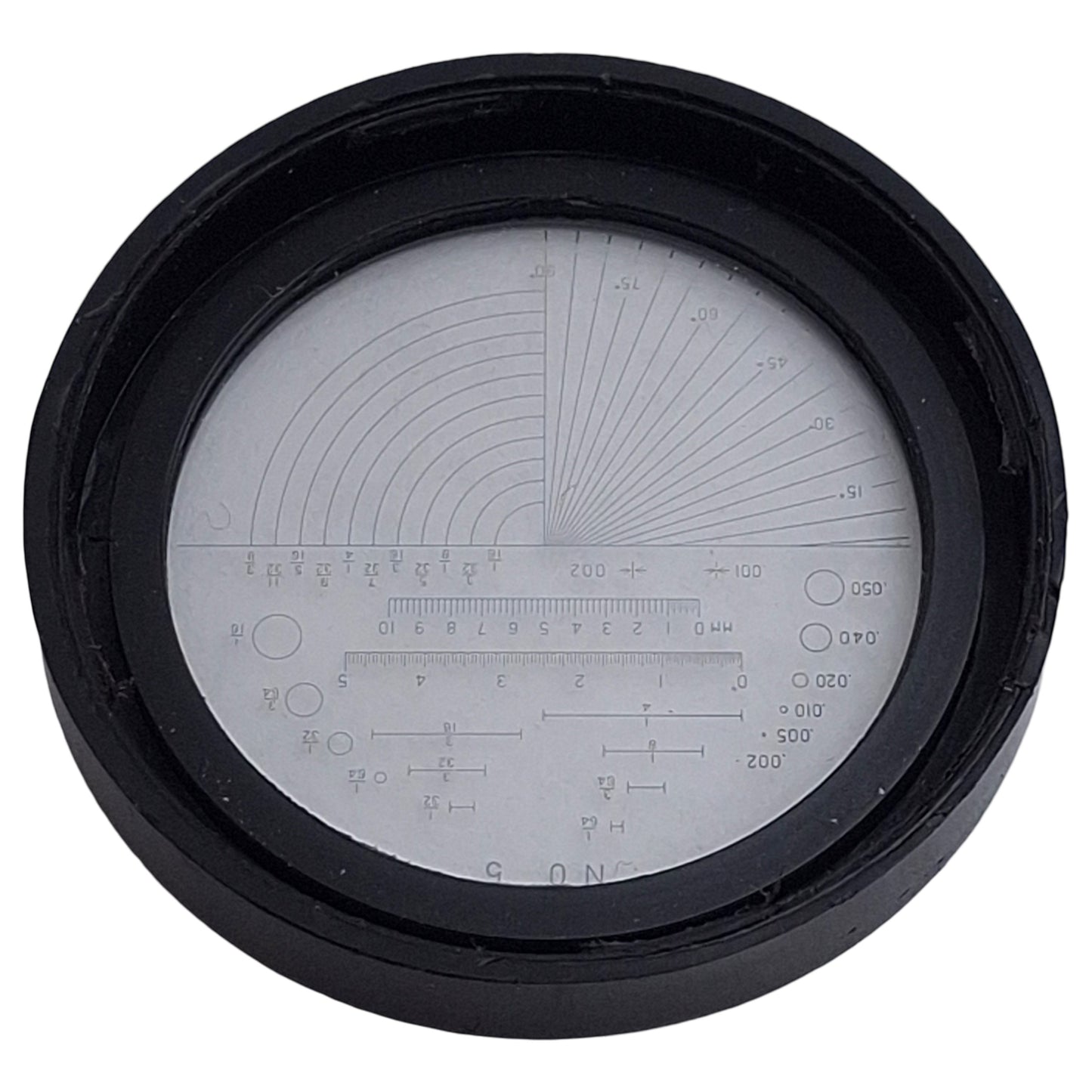 Used Mitutoyo 183-106 Reticle for Pocket Comparators, ø30mm Diameter, Style #5
