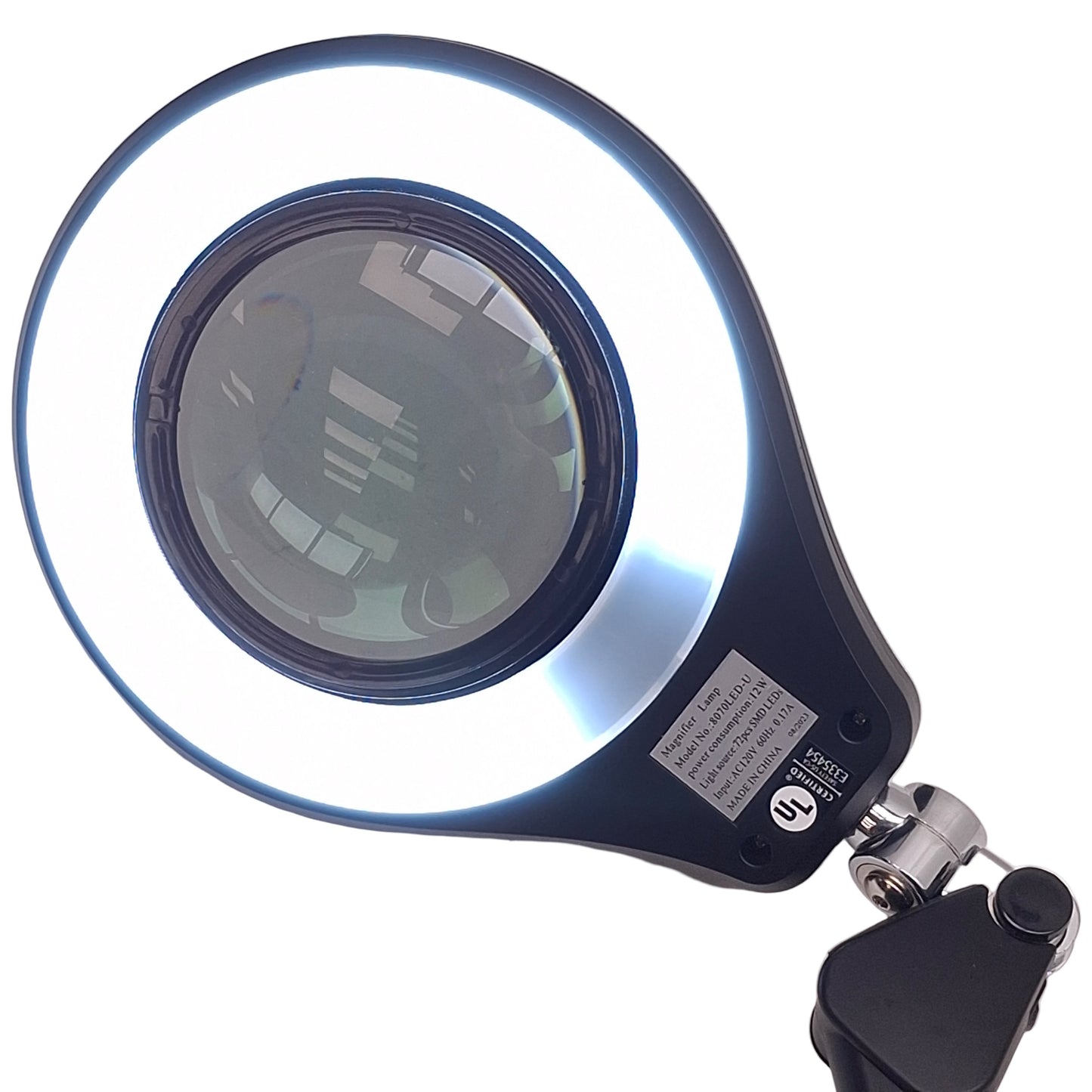 Used Neatfi 8070LED-U LED Magnifier Lamp 6in Lens, 120VAC, 2.25x *No Cover & Clamp*
