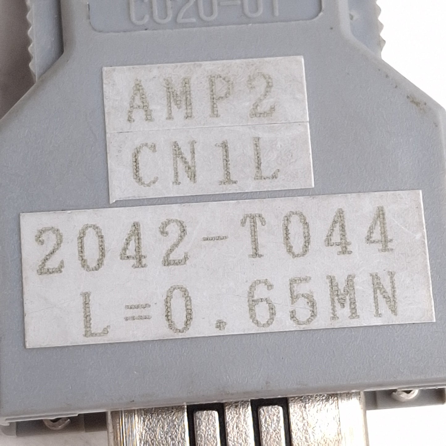 Used Fanuc A660-2042-T044 Communication I/O Link Cable, 20-Pin PCR Male, 0.65m Length