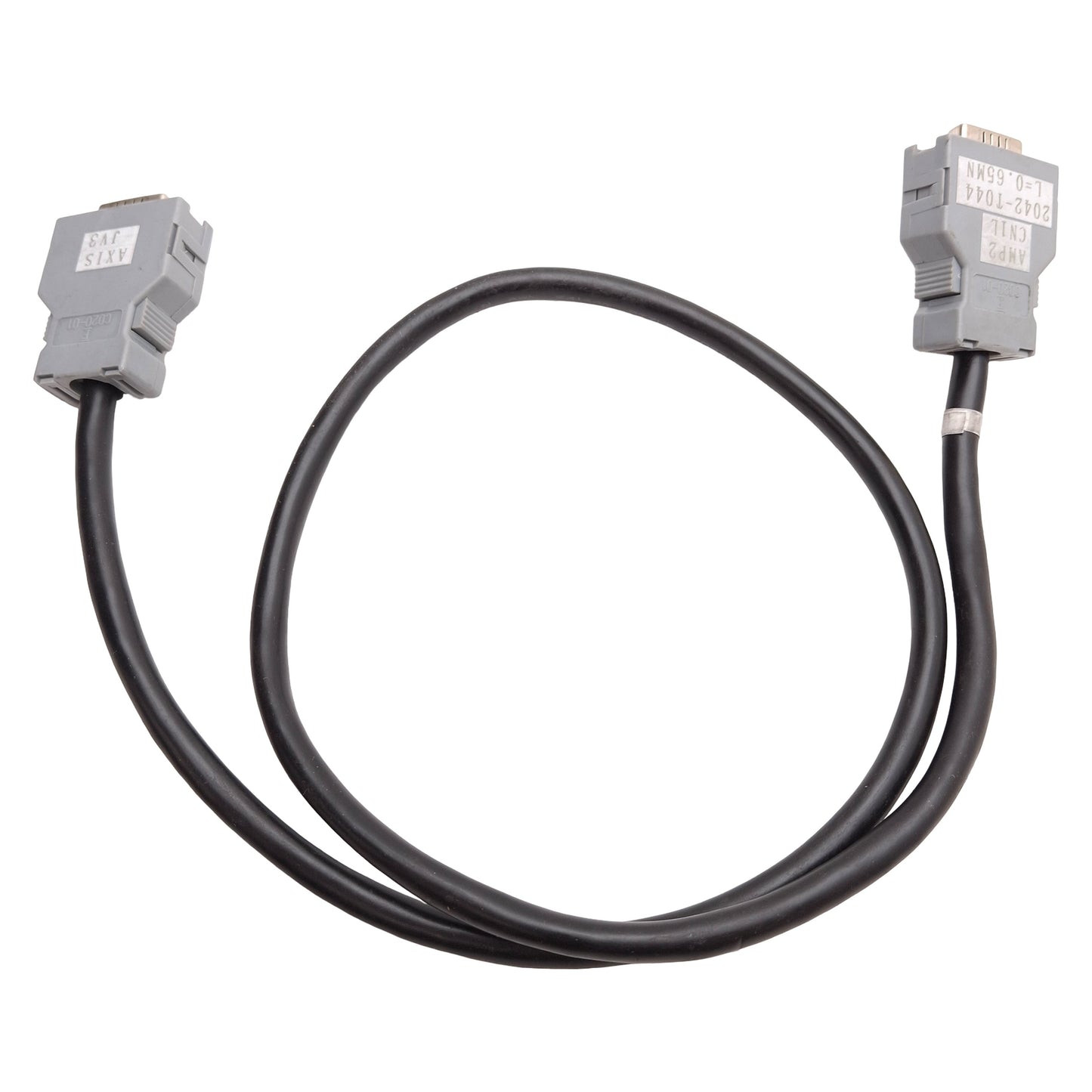 Used Fanuc A660-2042-T044 Communication I/O Link Cable, 20-Pin PCR Male, 0.65m Length