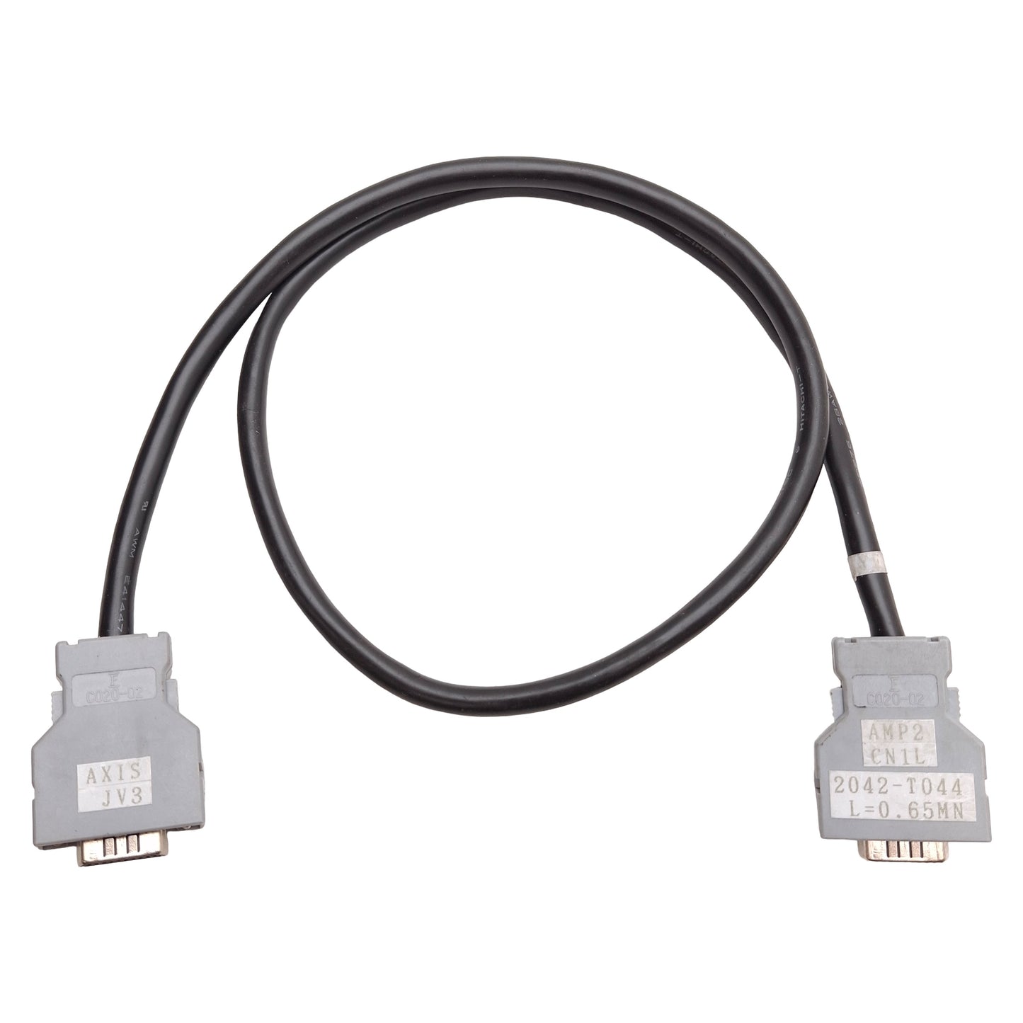 Used Fanuc A660-2042-T044 Communication I/O Link Cable, 20-Pin PCR Male, 0.65m Length