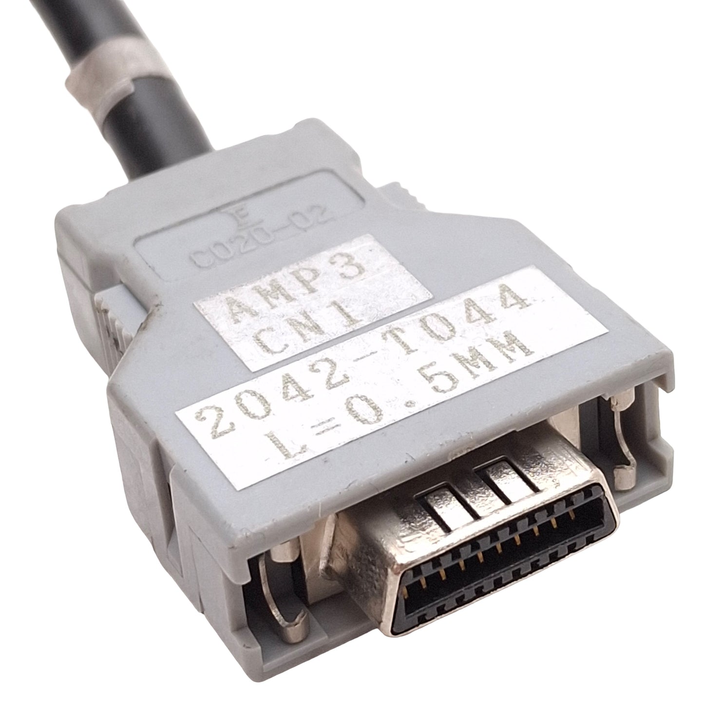 Used Fanuc A660-2042-T044 Communication I/O Link Cable, 20-Pin PCR Male, 0.5m Length