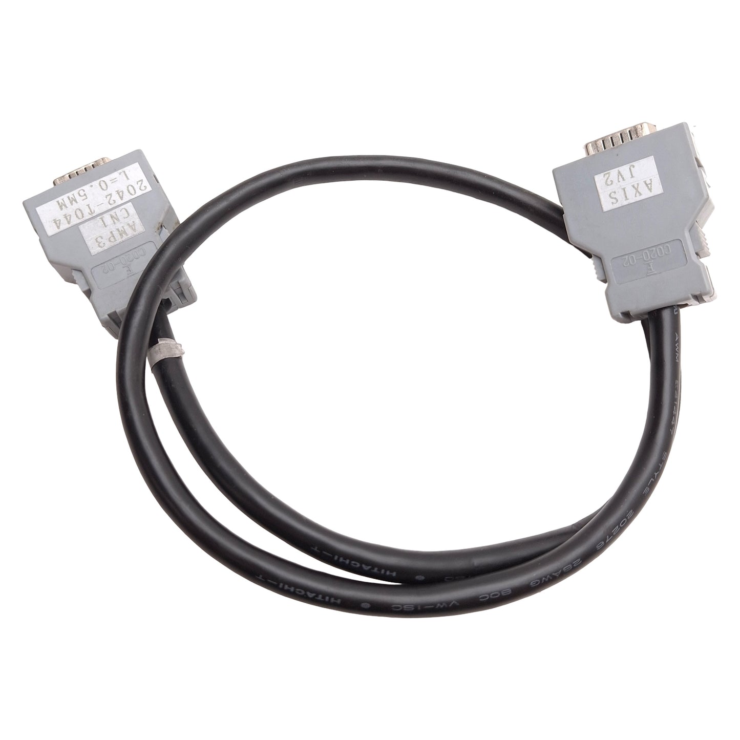 Used Fanuc A660-2042-T044 Communication I/O Link Cable, 20-Pin PCR Male, 0.5m Length