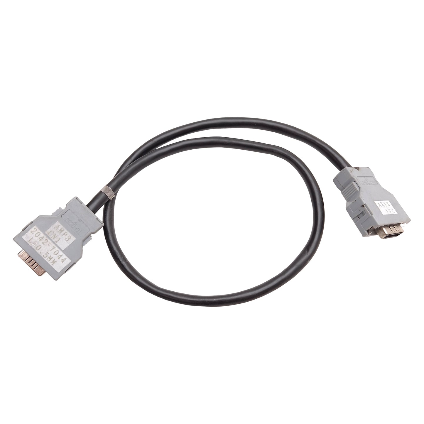 Used Fanuc A660-2042-T044 Communication I/O Link Cable, 20-Pin PCR Male, 0.5m Length