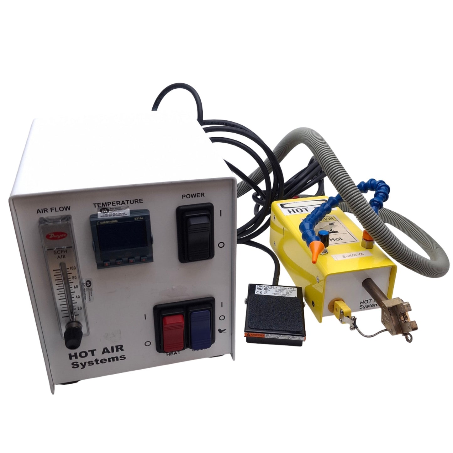 Used Hot Air Systems 185-A Cath Tube Bonding Station w/ HAS3N45 Nozzle 120VAC 50SCFH