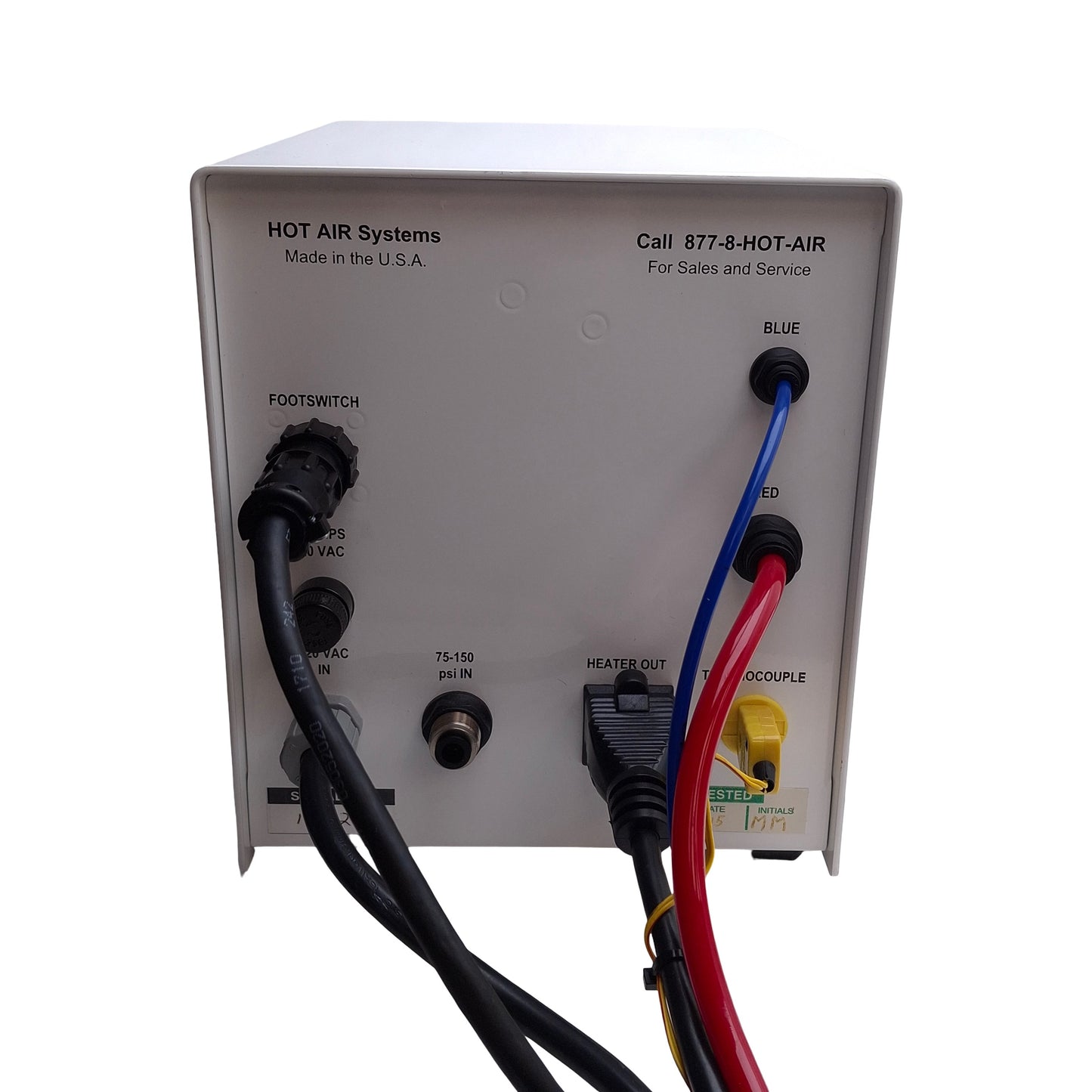 Used Hot Air Systems 185-A Cath Tube Bonding Station w/ HAS3N45 Nozzle 120VAC 50SCFH