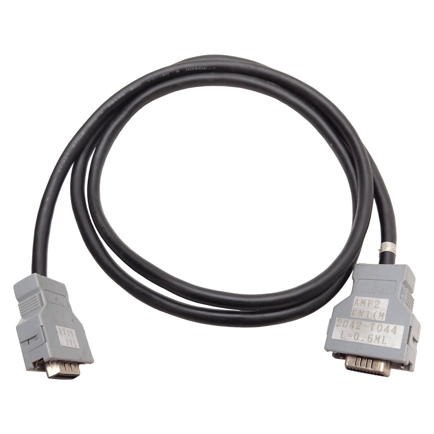 Used Fanuc A660-2042-T044 Communication I/O Link Cable, 20-Pin PCR Male, 1.1m Length