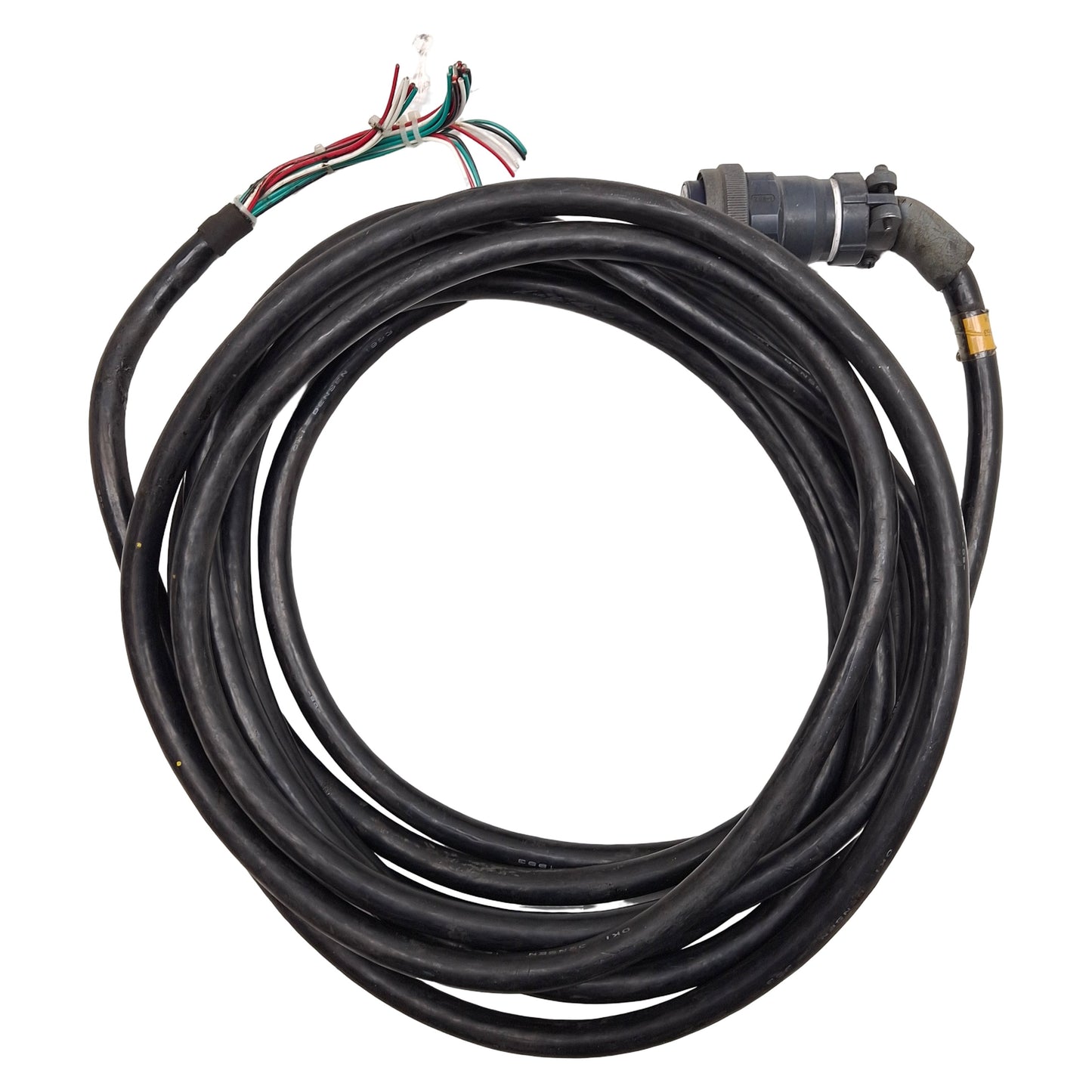 Used Fanuc A660-8068-T953 Pulse Coder / Encoder Feedback Cable, 34-Pin Round, 7.5m