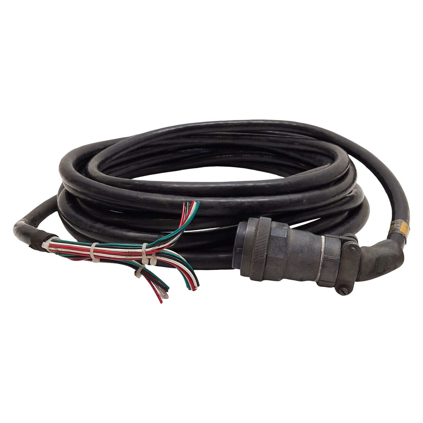 Used Fanuc A660-8068-T953 Pulse Coder / Encoder Feedback Cable, 34-Pin Round, 7.5m