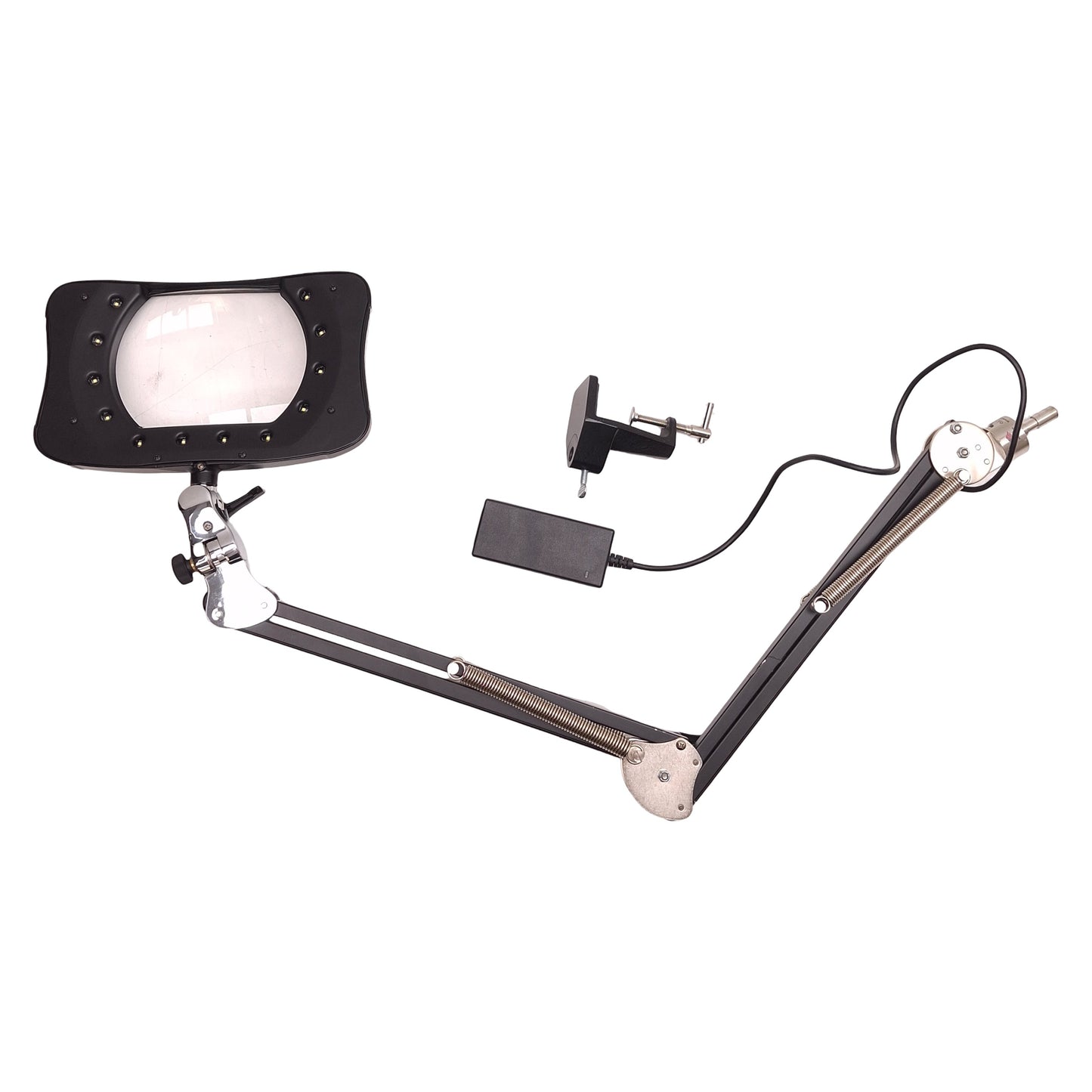 Used OC White 81400-4-B Rectangle LED Magnifier ESD Safe, 30in, 2x Mag, 100-240VAC