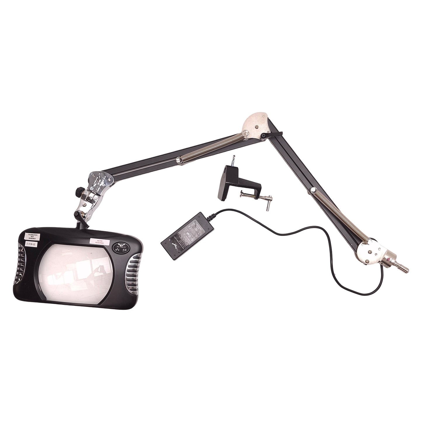 Used OC White 81400-4-B Rectangle LED Magnifier ESD Safe, 30in, 2x Mag, 100-240VAC
