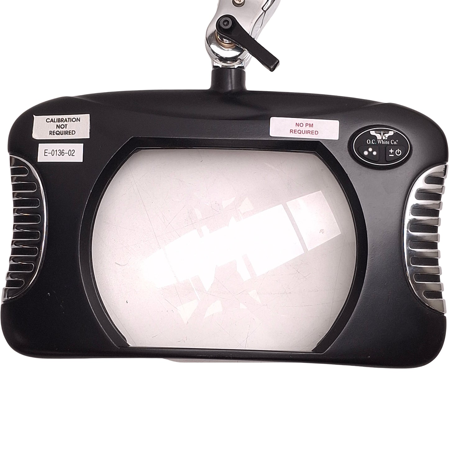 Used OC White 81400-4-B Rectangle LED Magnifier ESD Safe, 30in, 2x Mag, 100-240VAC