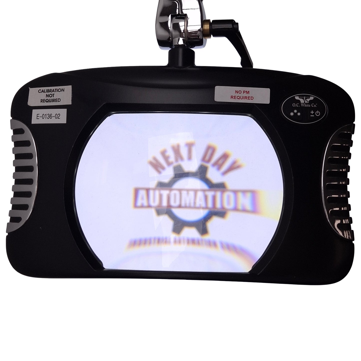Used OC White 81400-4-B Rectangle LED Magnifier ESD Safe, 30in, 2x Mag, 100-240VAC