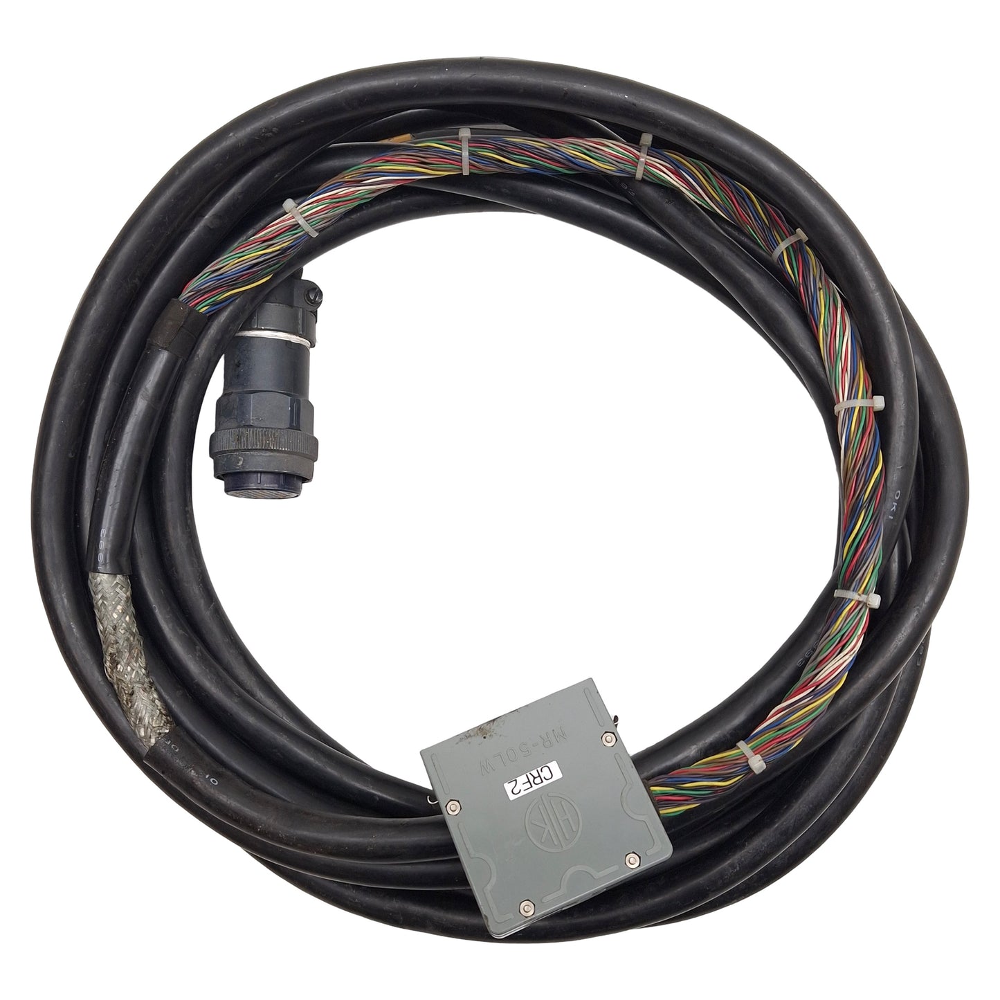 Used Fanuc A660-8003-T953 Robot Interface Cable, 50-Pin Round, 50-Pin MR-50LW, 7.5m