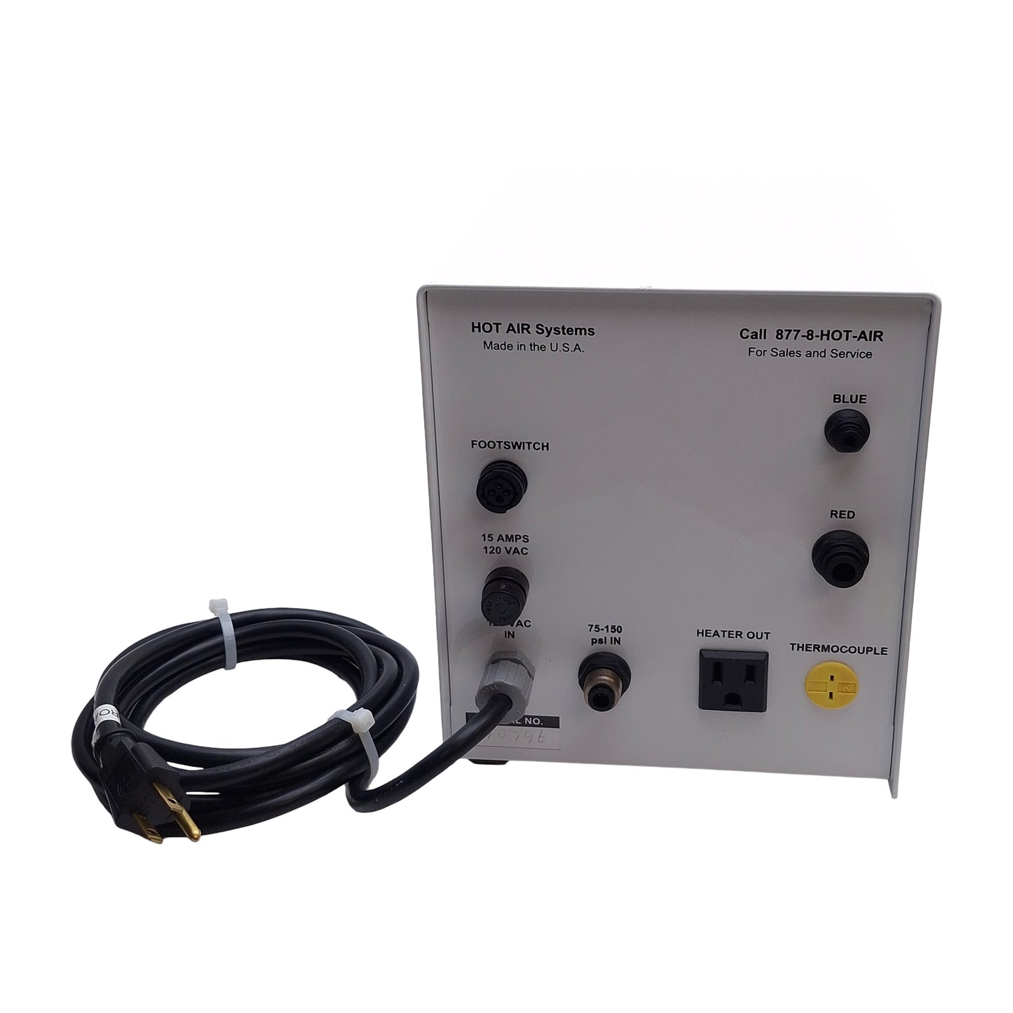 Used Hot Air Systems 185-A Cath Tube Bonding Hot Air Controller, 120VAC 50SCFH