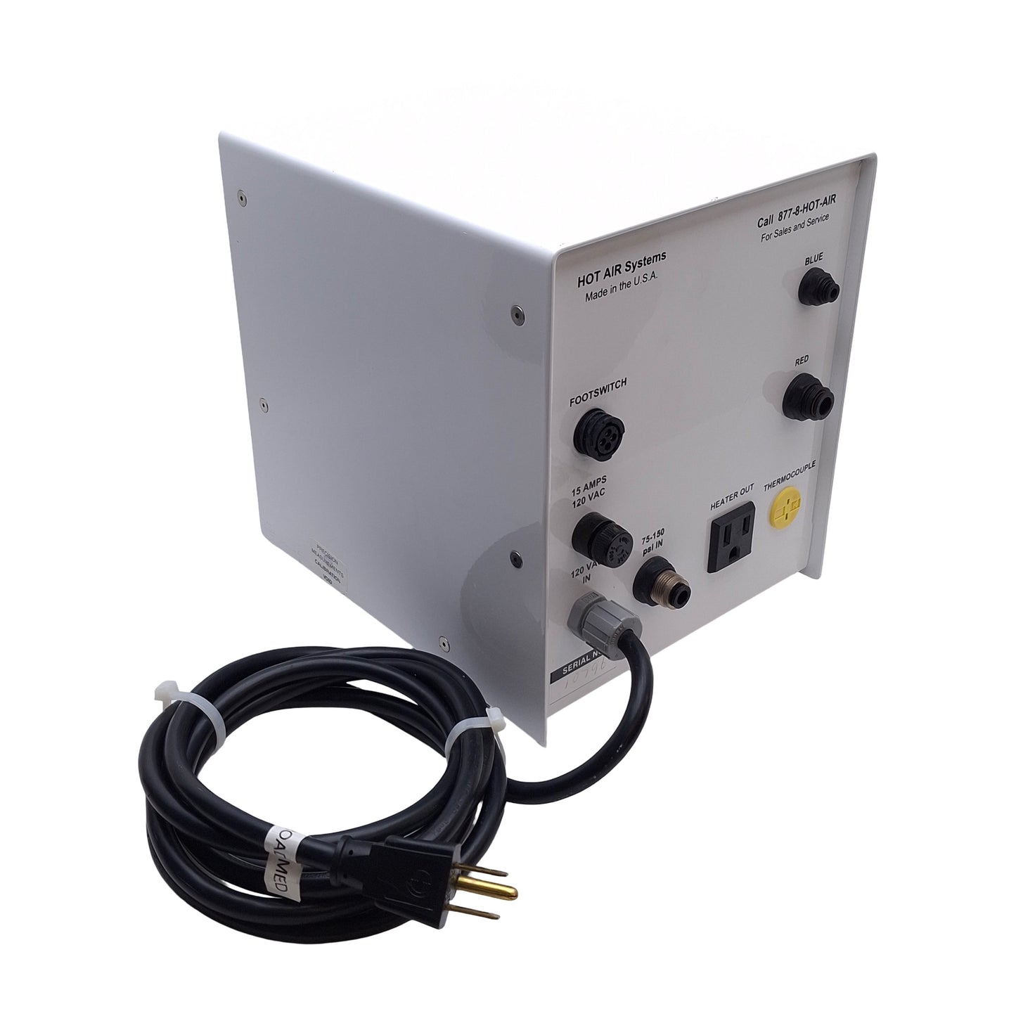 Used Hot Air Systems 185-A Cath Tube Bonding Hot Air Controller, 120VAC 50SCFH