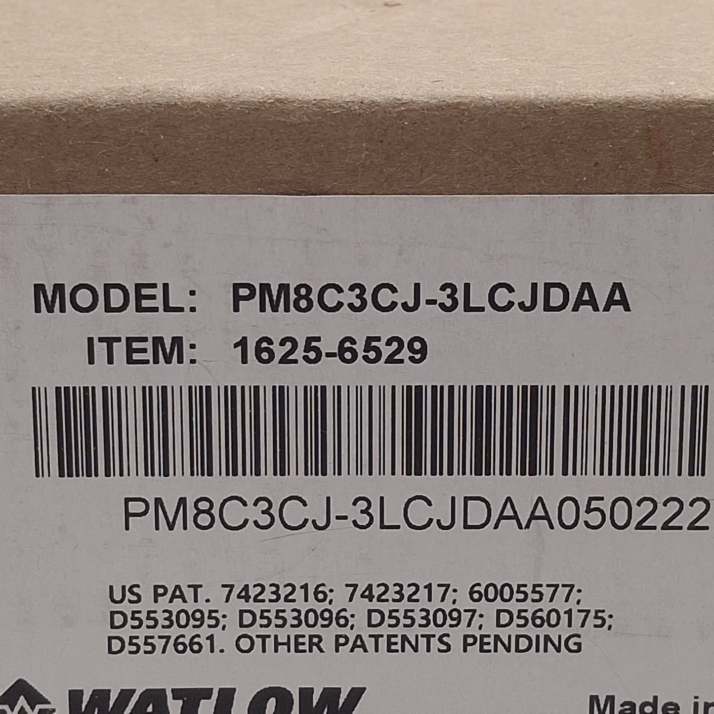 Used Watlow PM8C3CJ-3LCJDAA EZ-Zone PM Limit PID Controller, DC/Open, 5A Relay, 24VAC